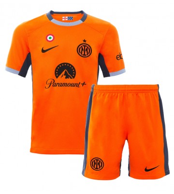 Inter Milan Koszulka Trzecich Dziecięca 2023-24 Krótki Rękaw (+ Krótkie spodenki)